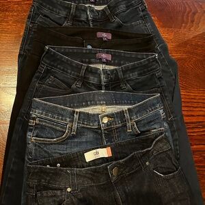 A variety of jeans